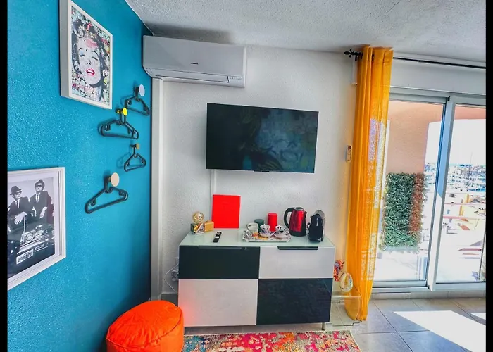 Centre Port,vue Panoramique,clim,balcon,wifi * アグド